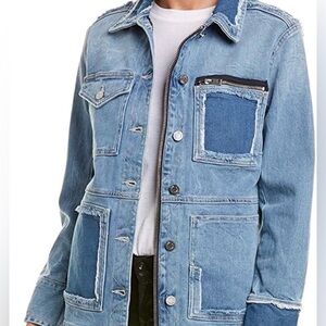 zadig & voltaire kick destroy denim jacket